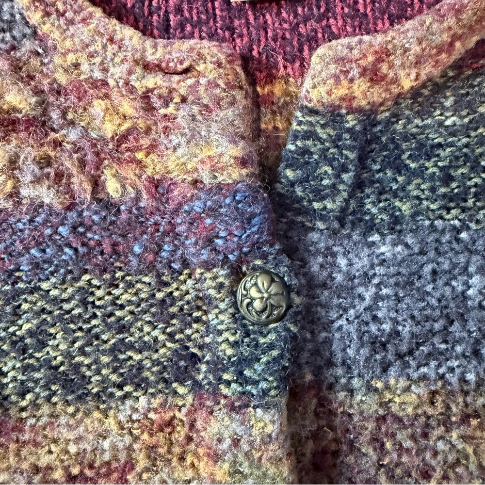 Koret beautiful vintage patchwork button up cardi… - image 7